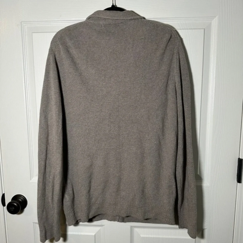 Banana Republic Mens XL Gray Button Front Cardigan Sweater Cotton Blend Knit
